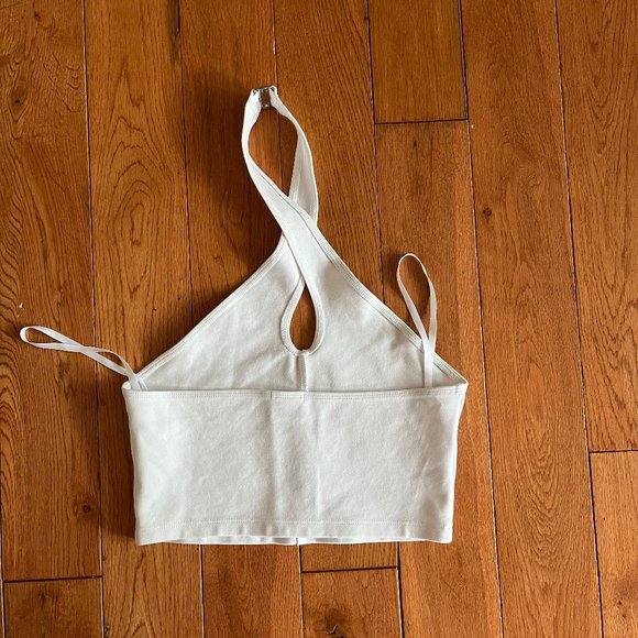 Aritiza Sunday Best White AMIE Tank Halter Crop Top - Size XS - Picture 4 of 6